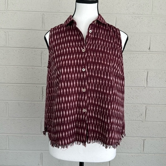 Madewell Moment Button Up in Ikat Print, XS - Picture 2 of 12